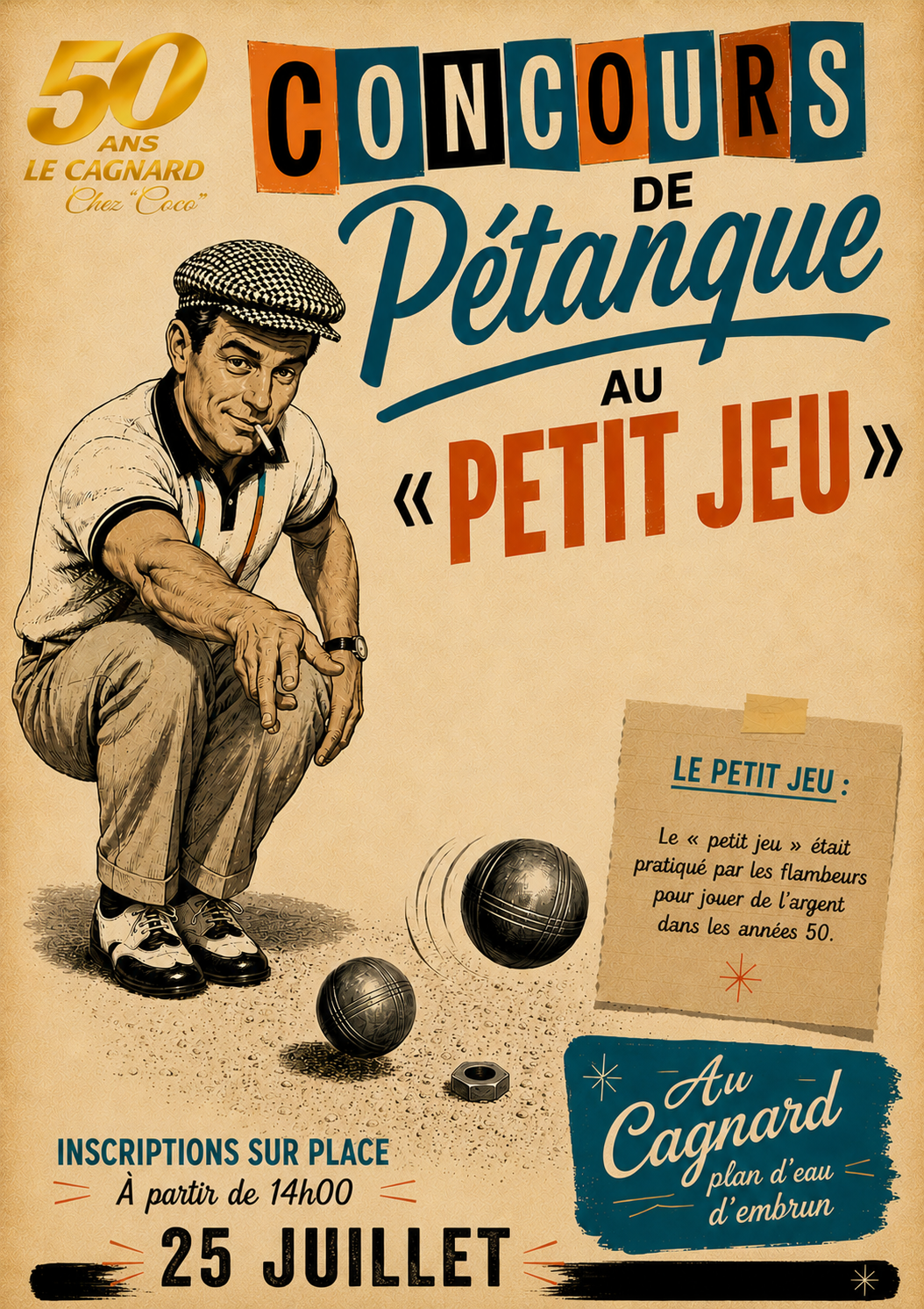 Concours de p�tanque au 