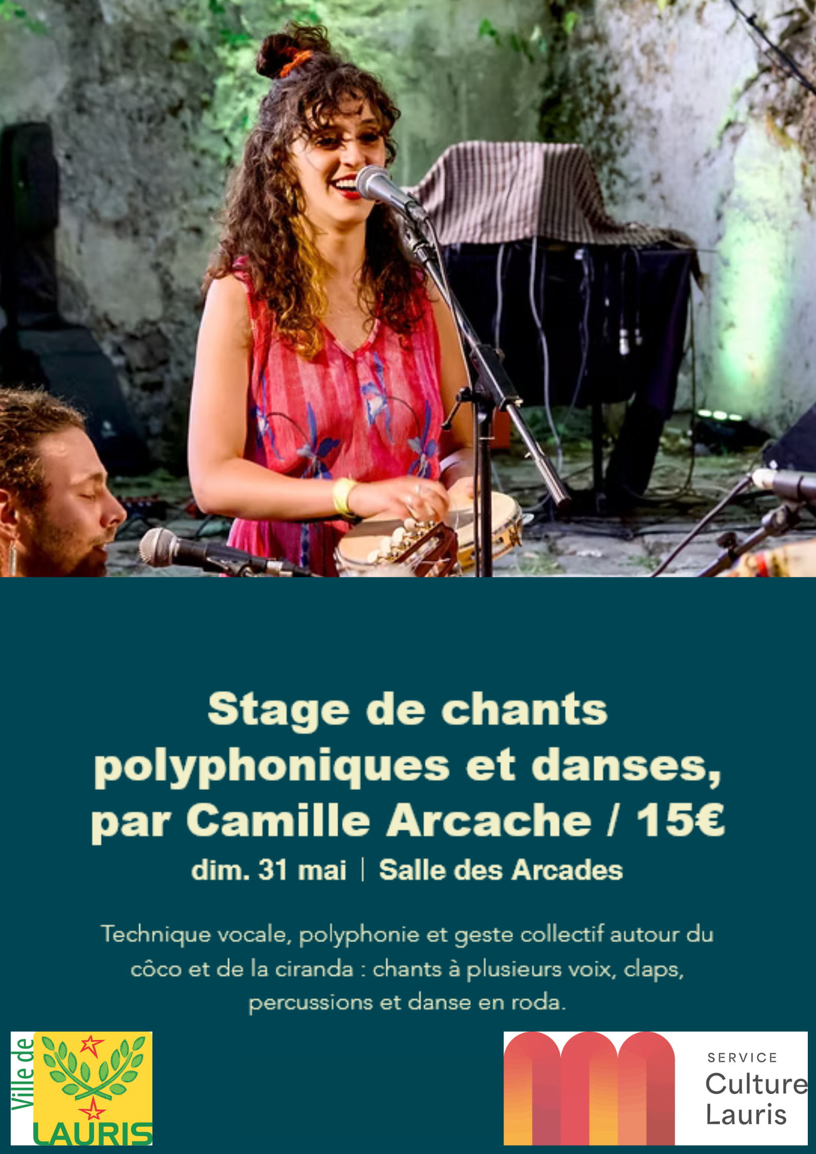 Stage de chants polyphoniques et danses avec Camille Arcache - Festival 