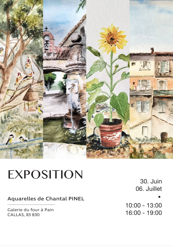 Exposition d'aquarelles de Chantal PINEL