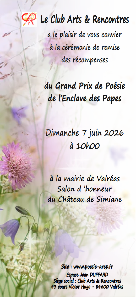 Remise des prix du Grand Prix de Po�sie de l'Enclave