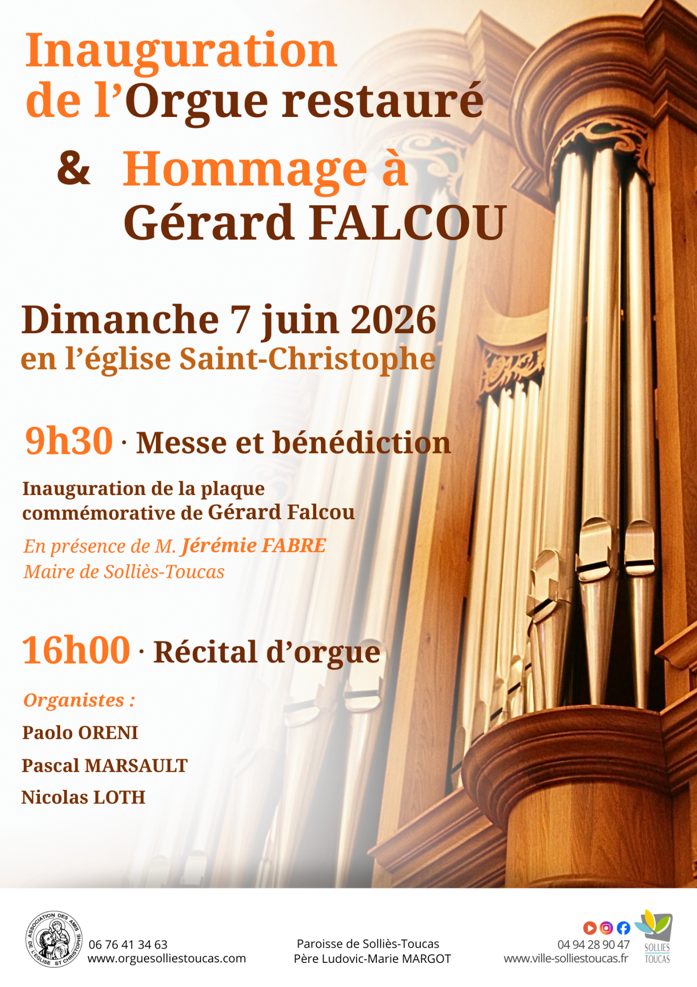 Inauguration de l'Orgue restaur� et r�cital d'orgue