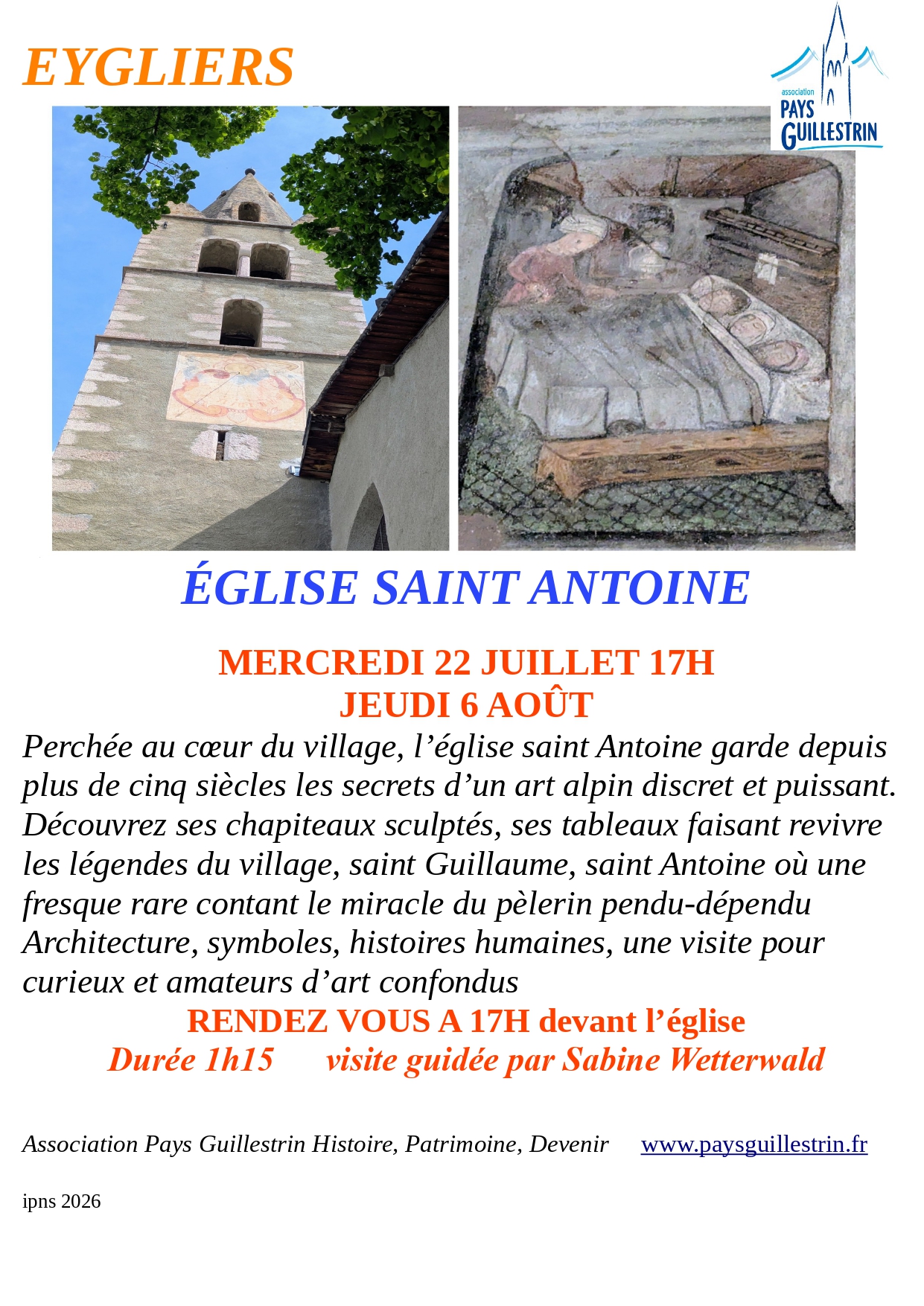 Visite du pays Guillestrin - Eglise de Saint-Antoine