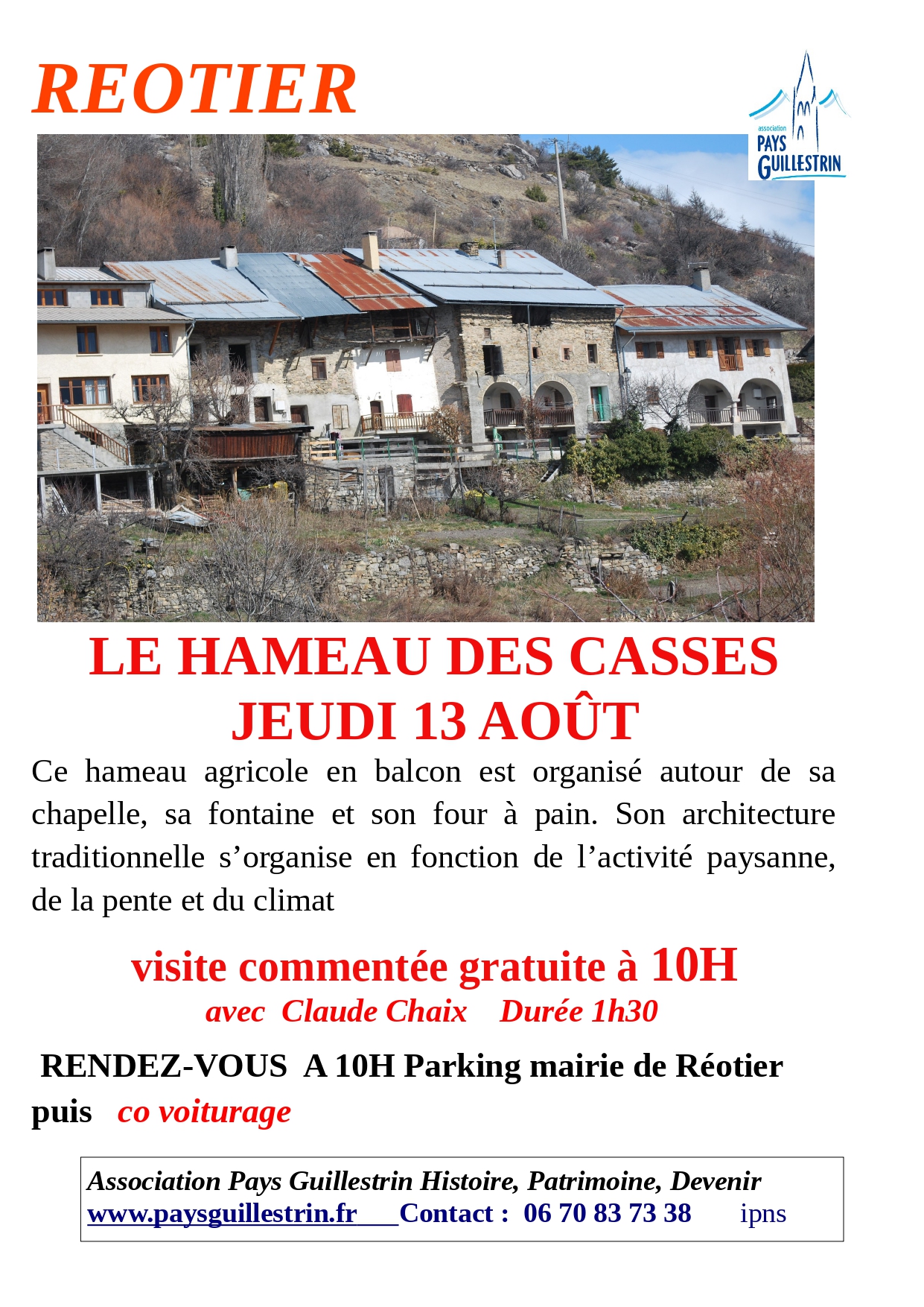 Visite du Pays Guillestrin - Hameau des Casses de R�otier