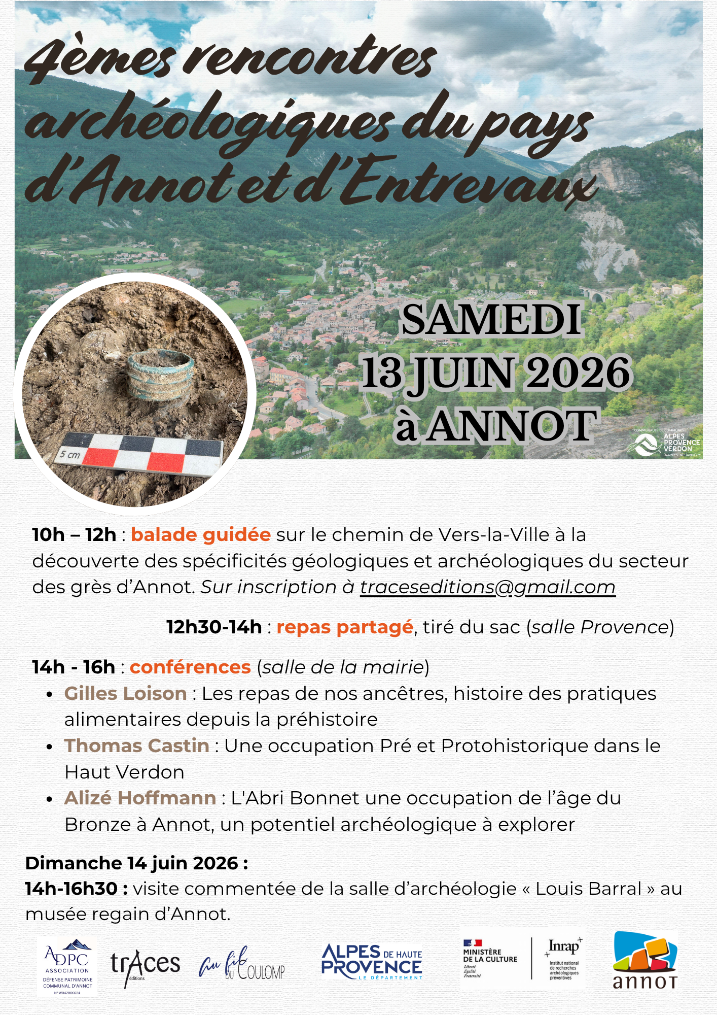 4�mes Rencontres arch�ologiques du pays d'Annot et d'Entrevaux