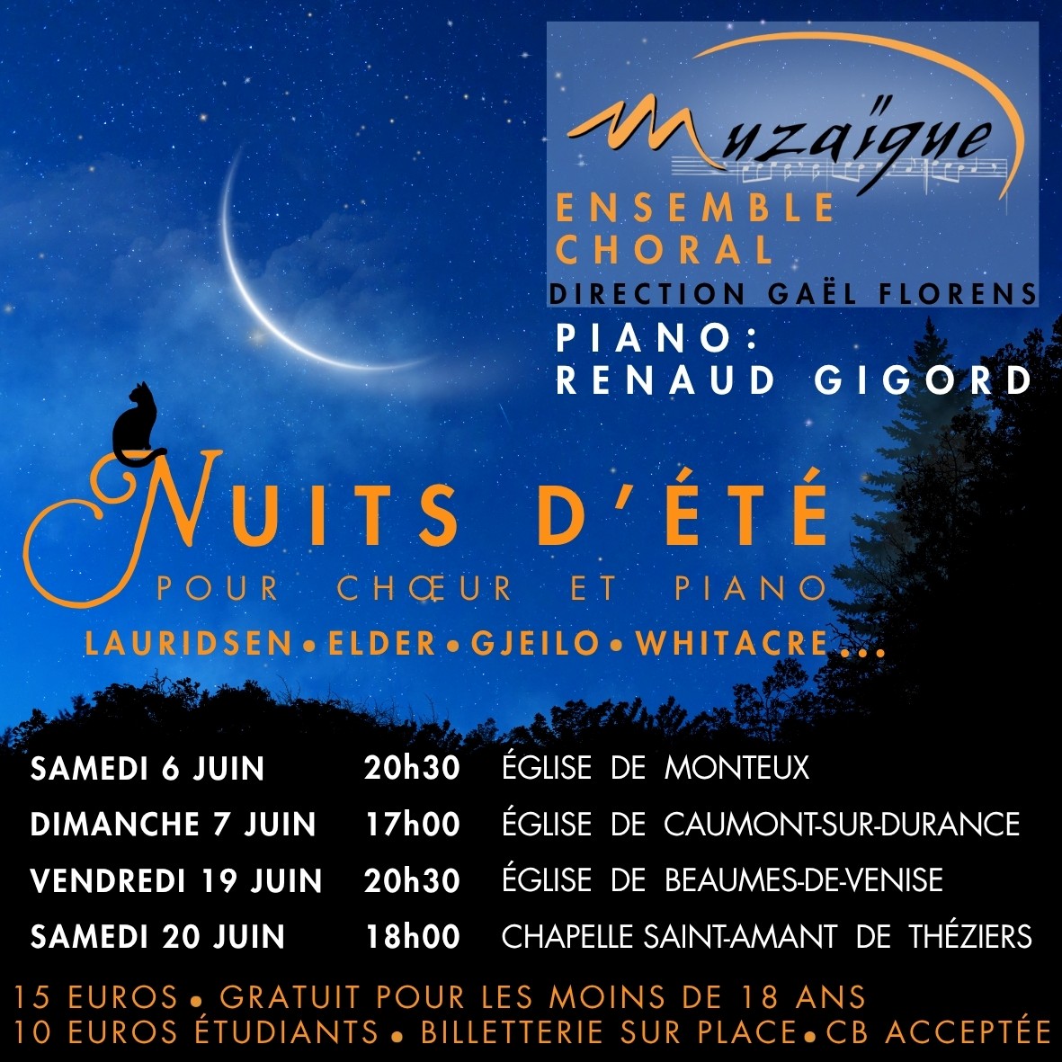 Concert - Nuit d'�t� de l'Ensemble chorale Muza�que