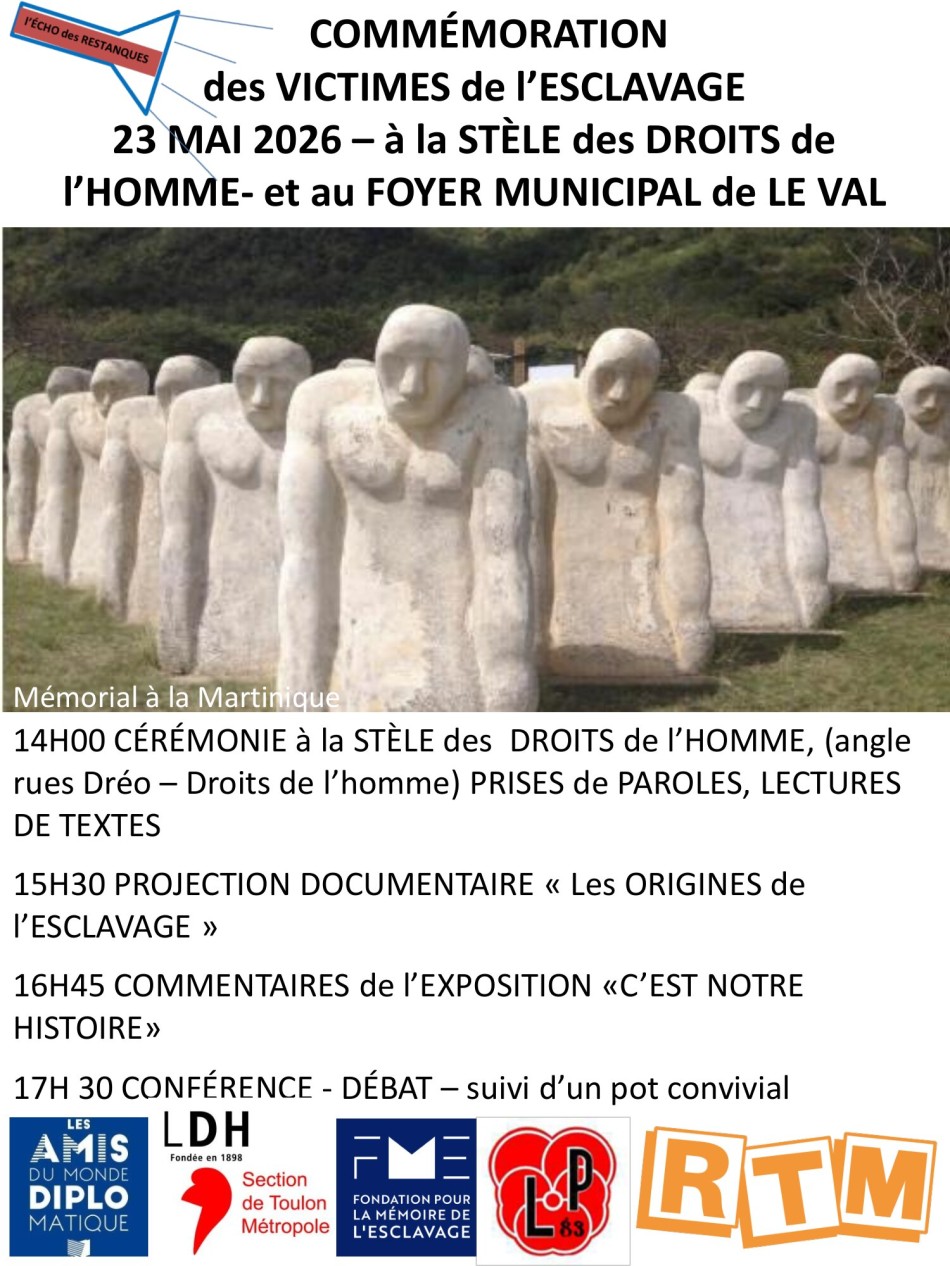 Conf�rence, projection de film et comm�moration des victimes de l'esclavage