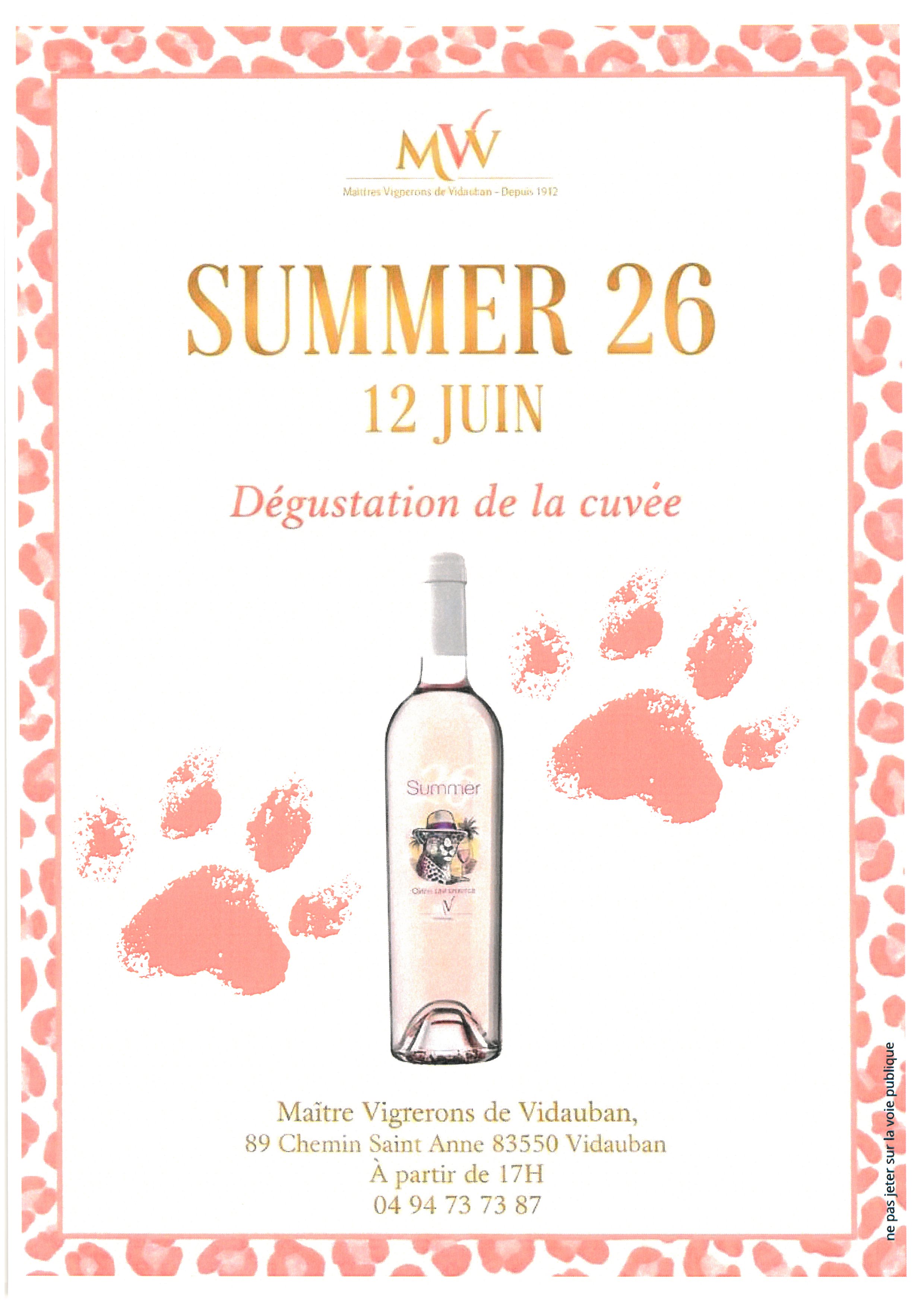 Summer 26- Ma�tres Vignerons de Vidauban