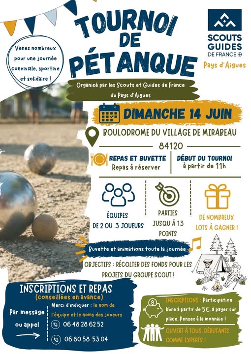 Tournoi de p�tanque � Mirabeau