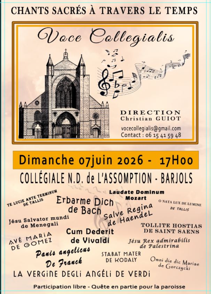 Concert : Voce Collegialis - chants sacr�s