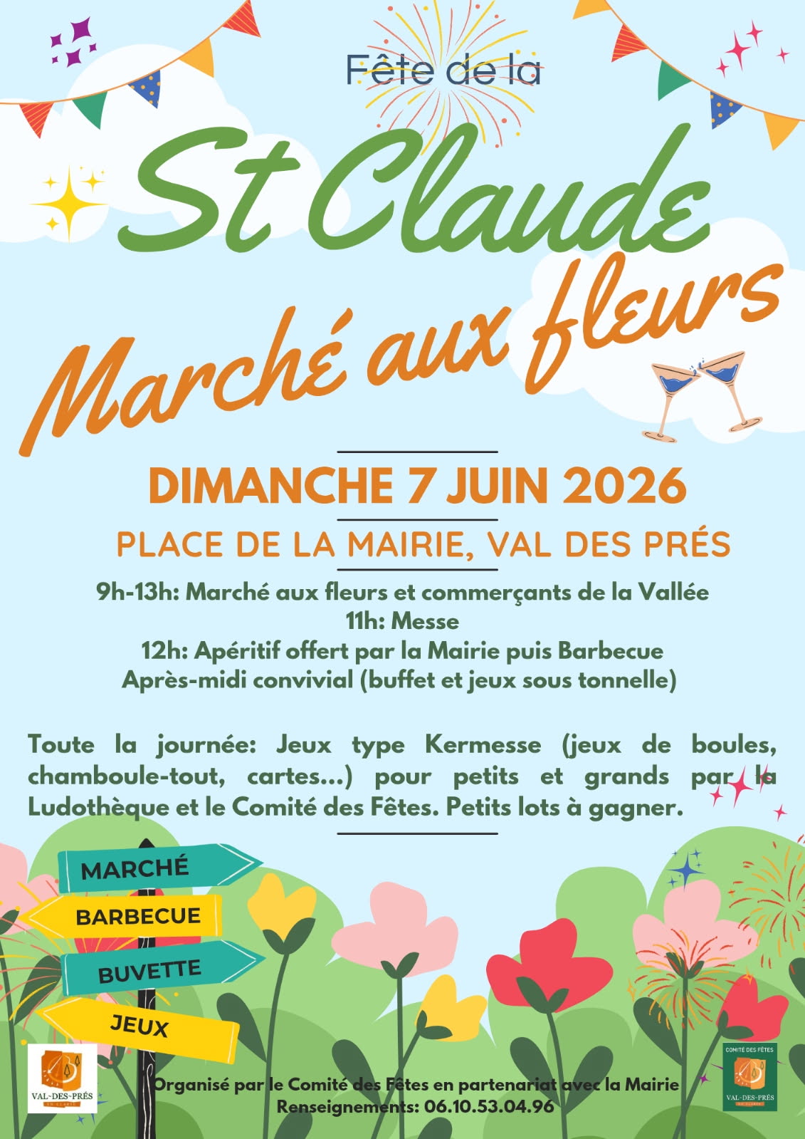 March� aux fleurs de la f�te de la Saint Claude