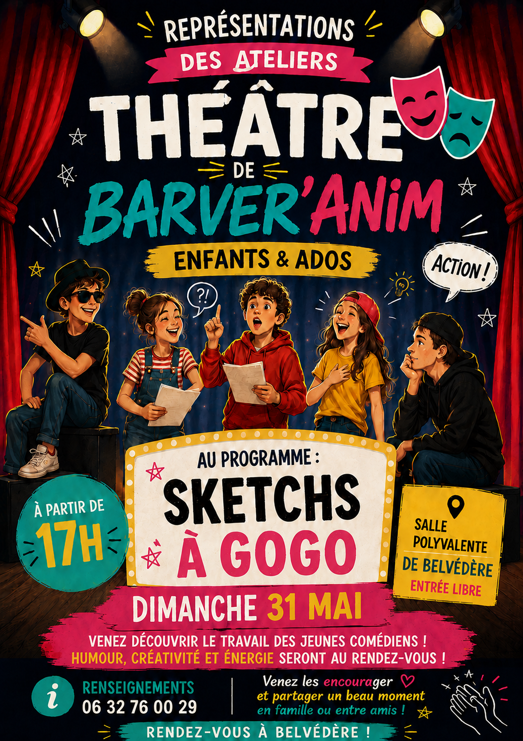 Repr�sentations des ateliers th��tre de Barver'Anim