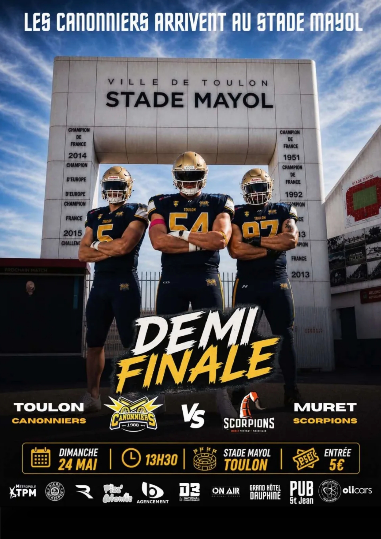 Football Am�ricain - Demi-finale Cannoniers de Toulon vs Muret Scorpions