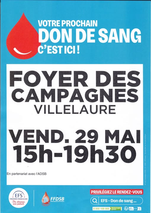 Don du sang � Villelaure