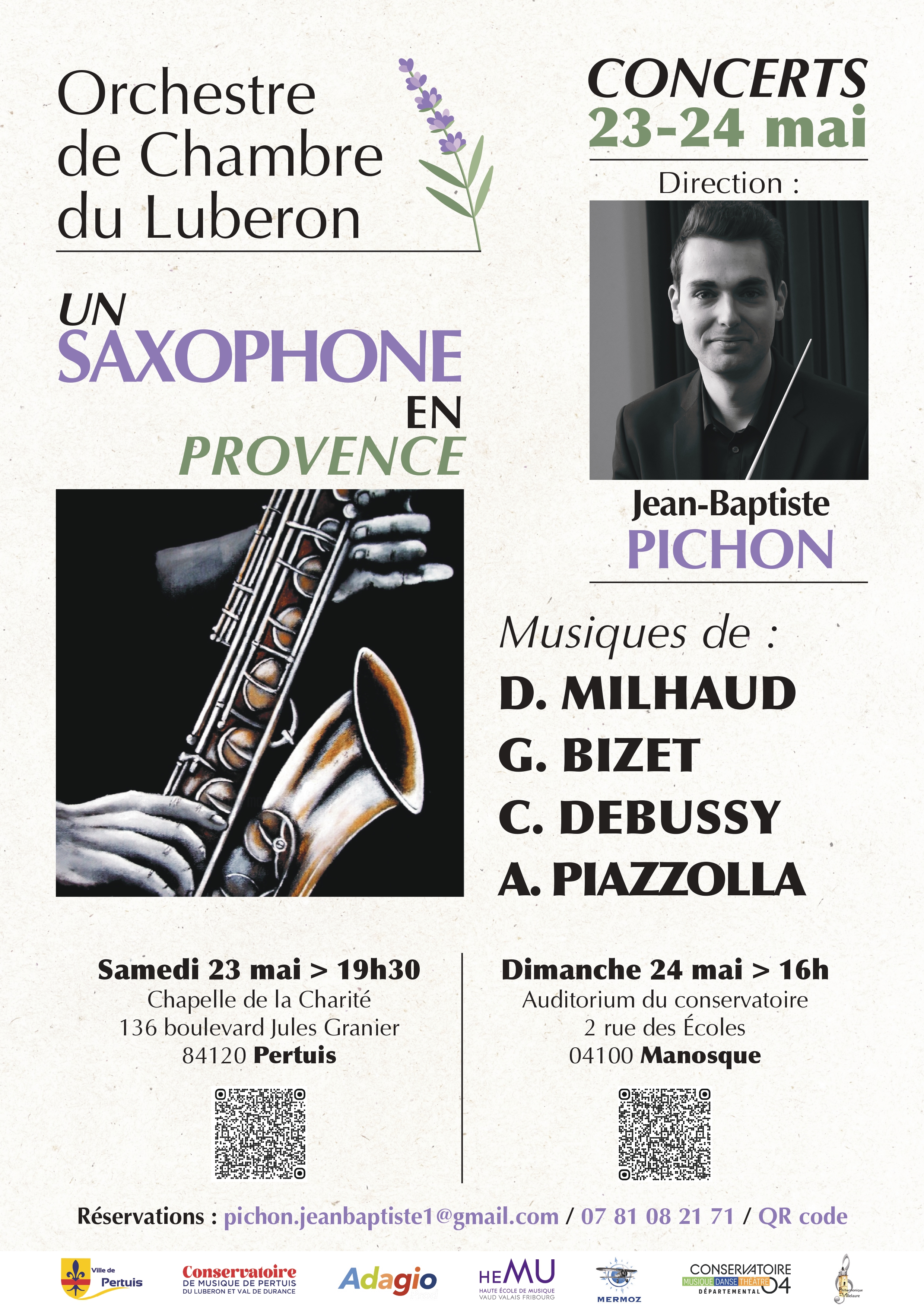 Concert Un Saxophone en Provence