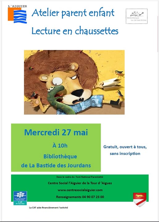 Atelier parent enfant lecture en chaussettes � La Bastide des Jourdans