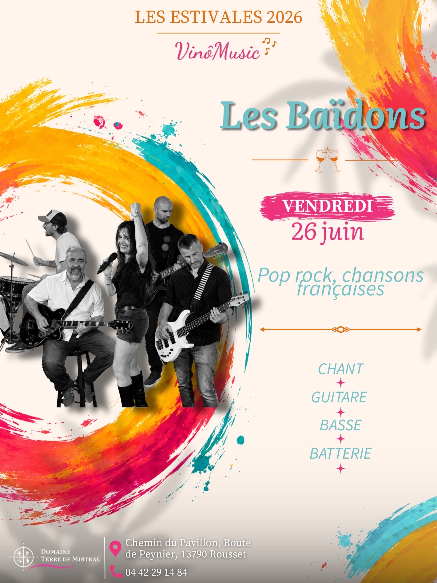Estivales Vin�music au Domaine Terre de Mistral - Les Ba�don's