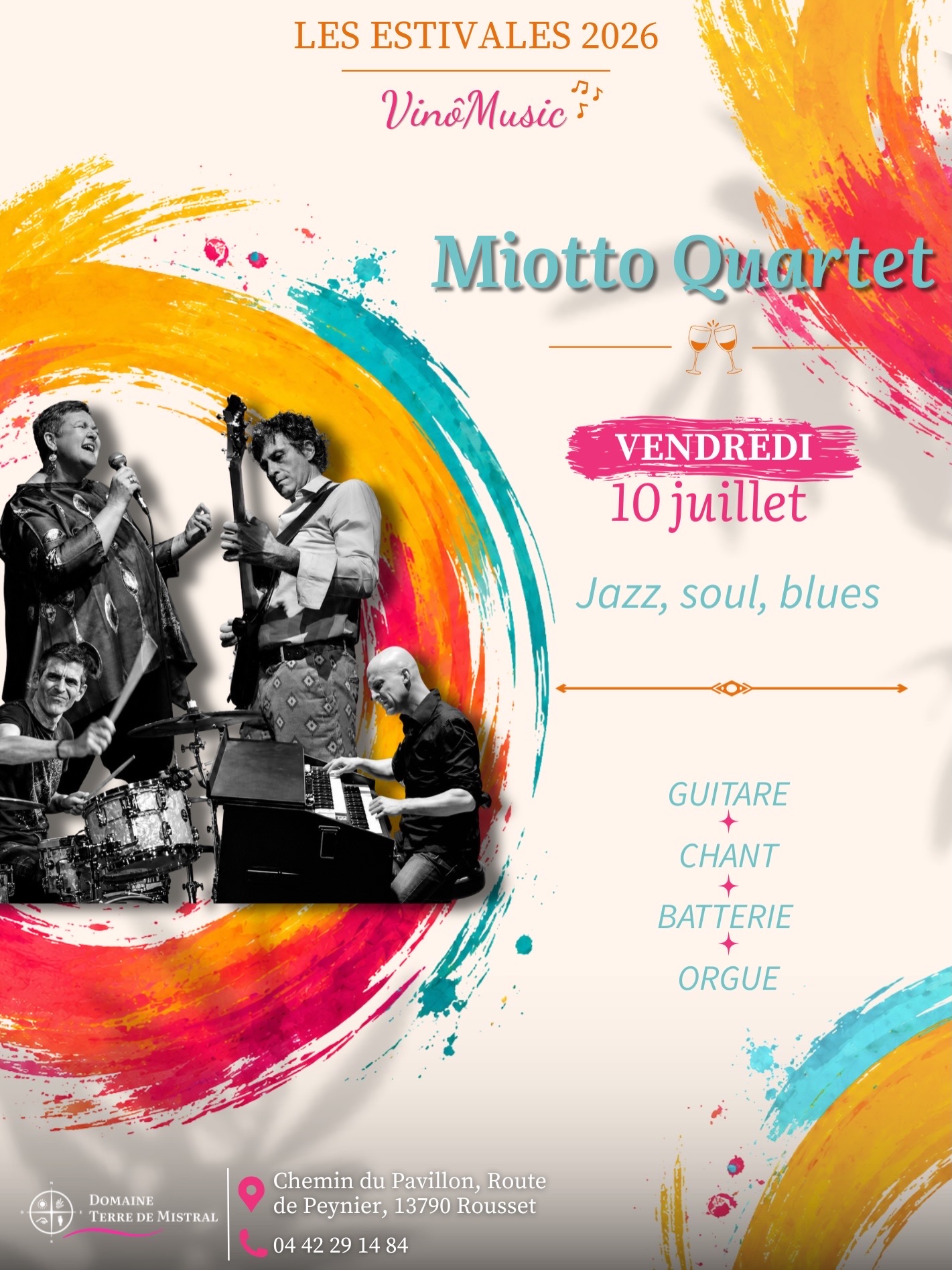 Estivales Vin�music au Domaine Terre de Mistral - Miotto Quartet