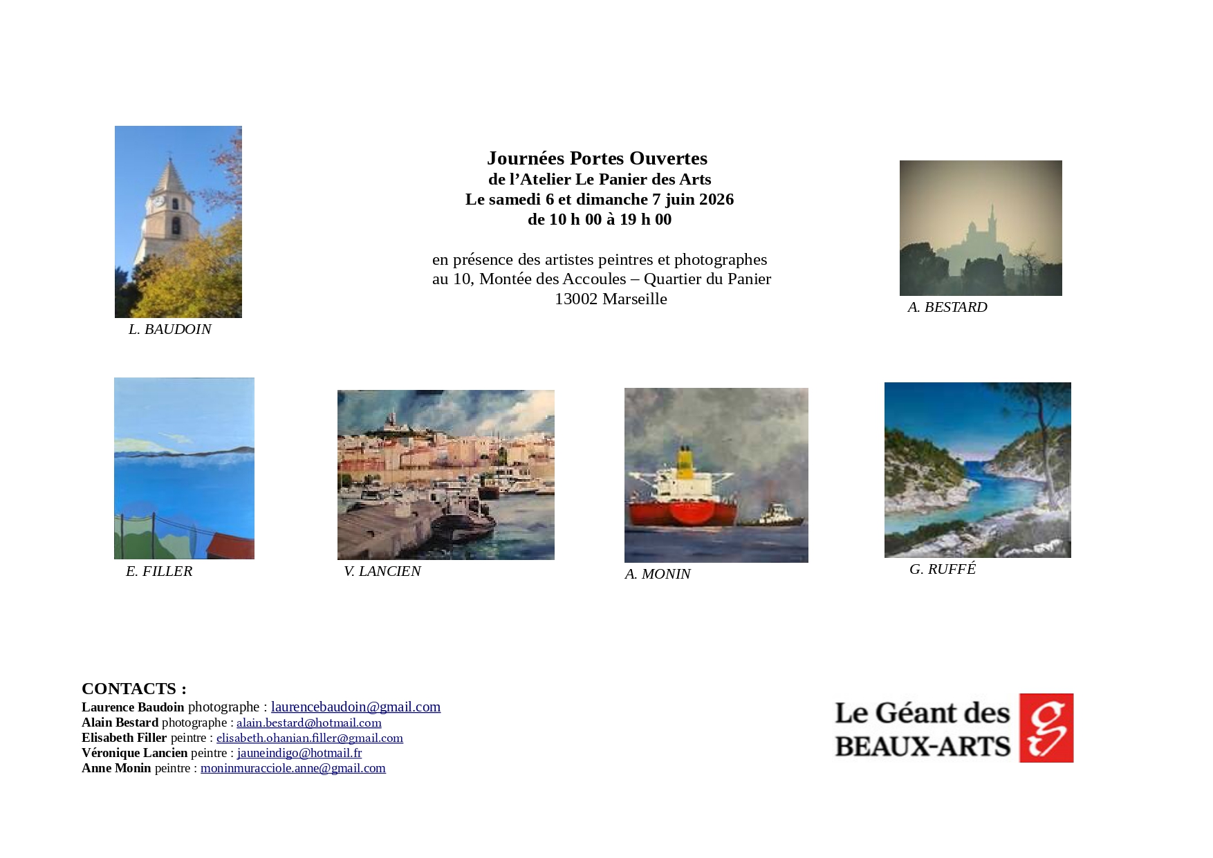 Week-end portes ouvertes de l'atelier Panier des Arts