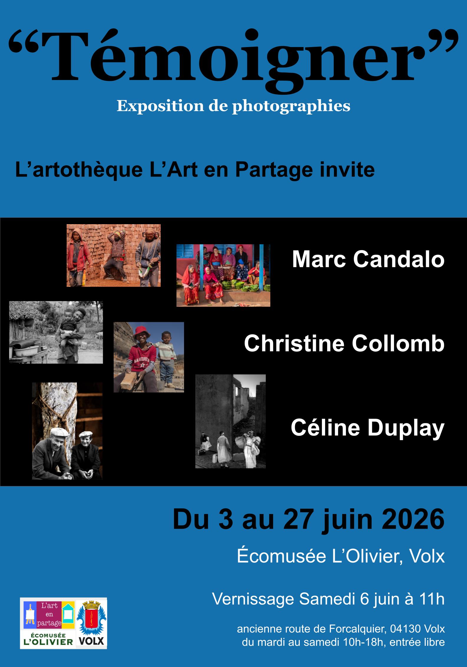Exposition : T�moigner