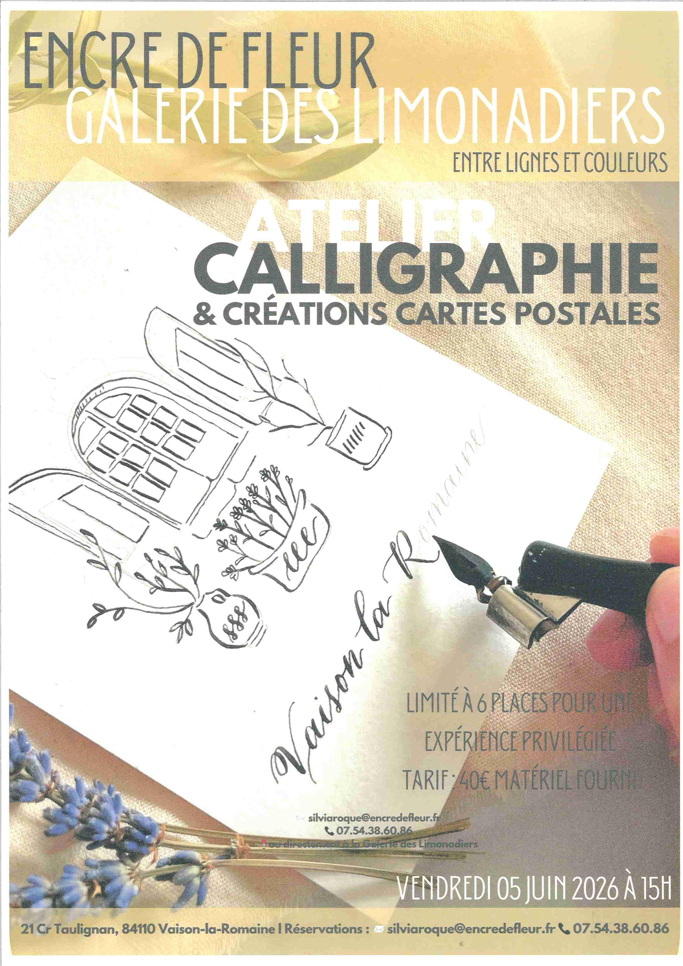 Atelier calligraphie & cr�ations cartes postales
