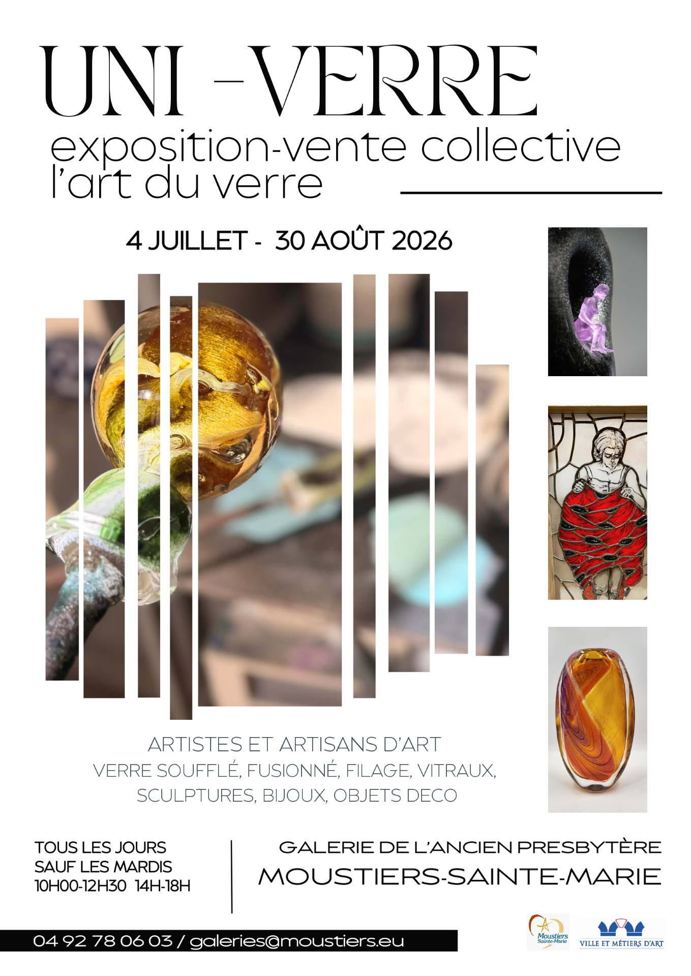 Exposition & vente collective sur l'art du verre