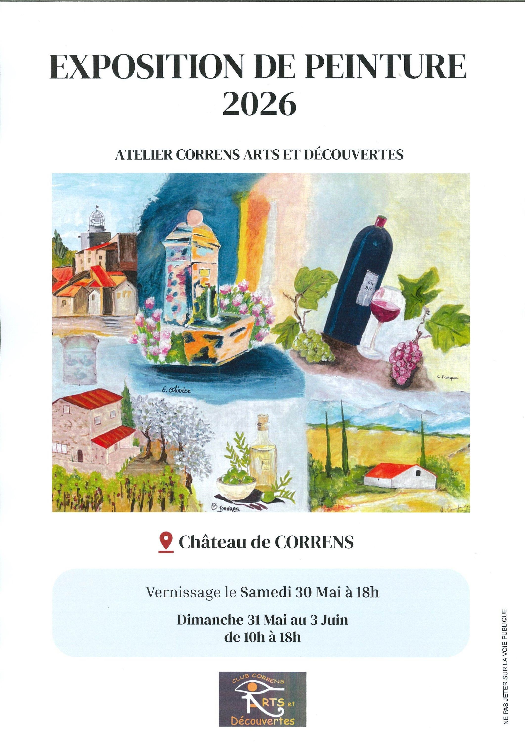 Exposition : Ateliers Correns Arts et d�couverte - peintures