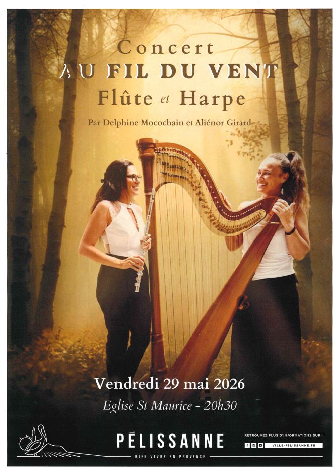 Concert : Au fil du vent, fl�te et harpe