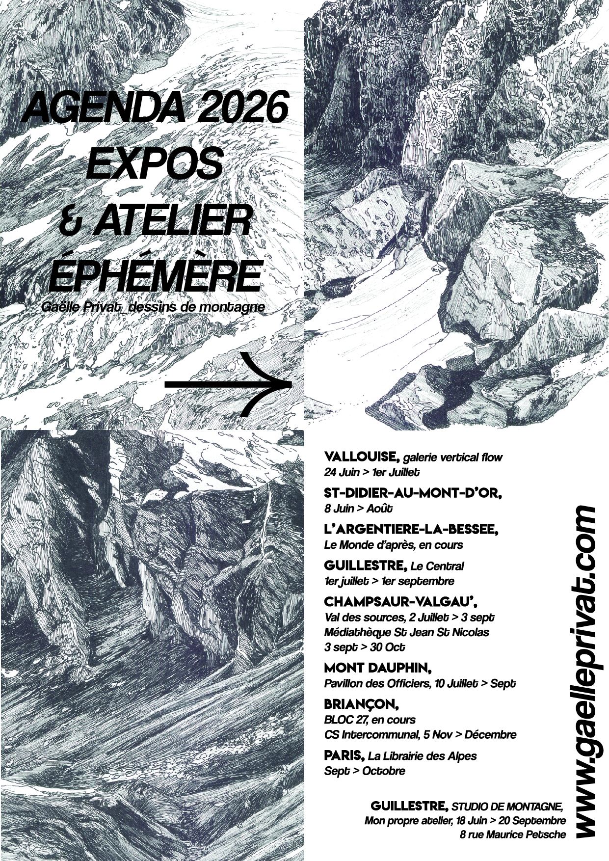 Exposition de dessins de montagne