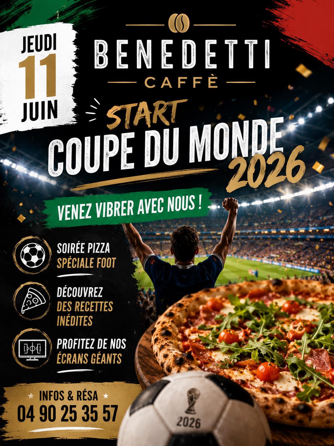 Retransmission Coupe du Monde au Benedetti Caff�