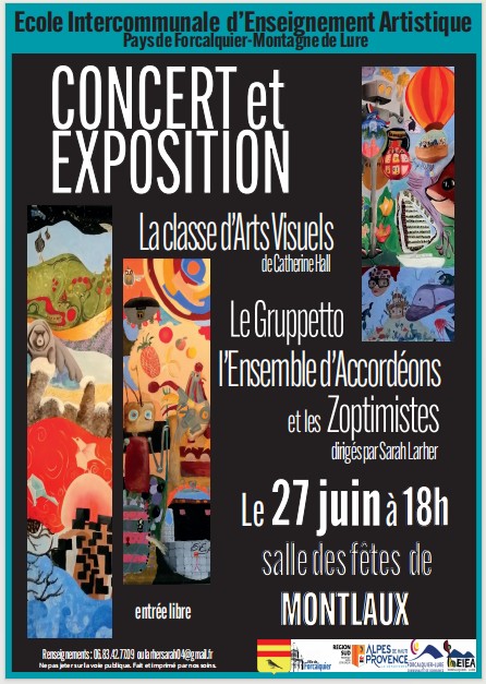 Concert d'accord�ons et exposition de la classe d'arts visuels eiea Montlaux