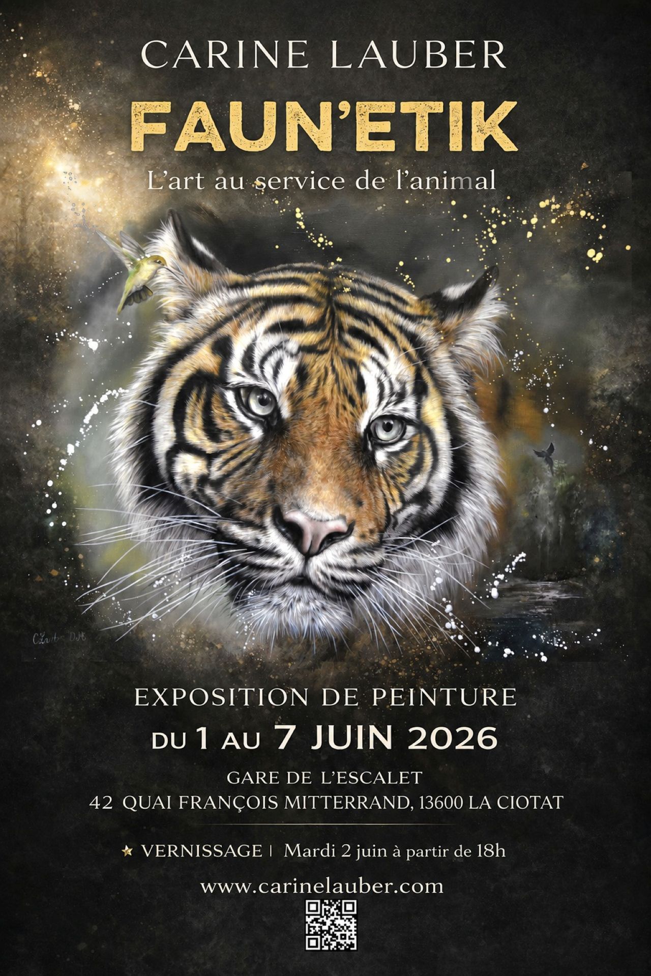 Exposition de peintures Faun'Etik de l'artiste Carine Lauber