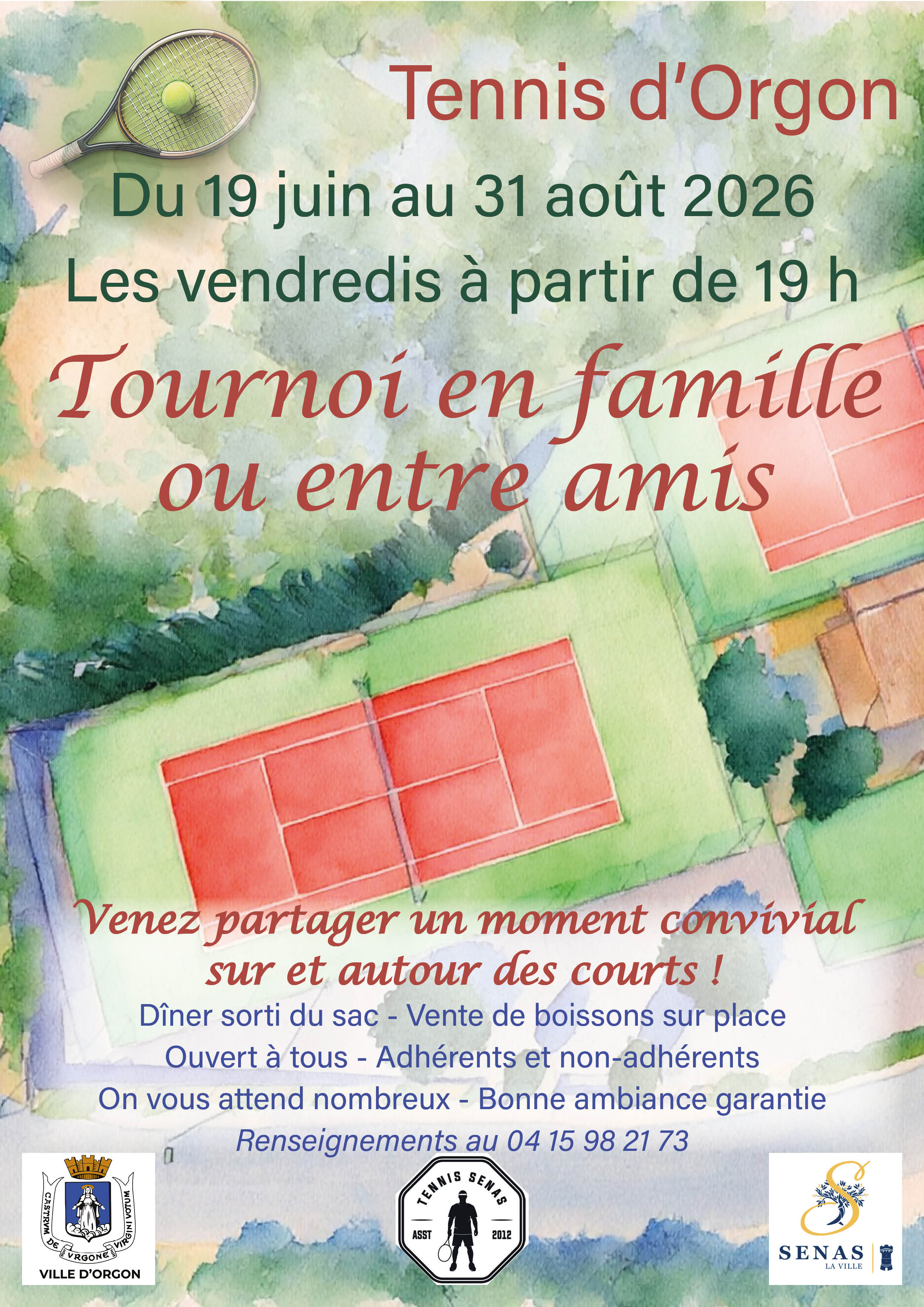 Tournois de tennis en famille ou entre amis