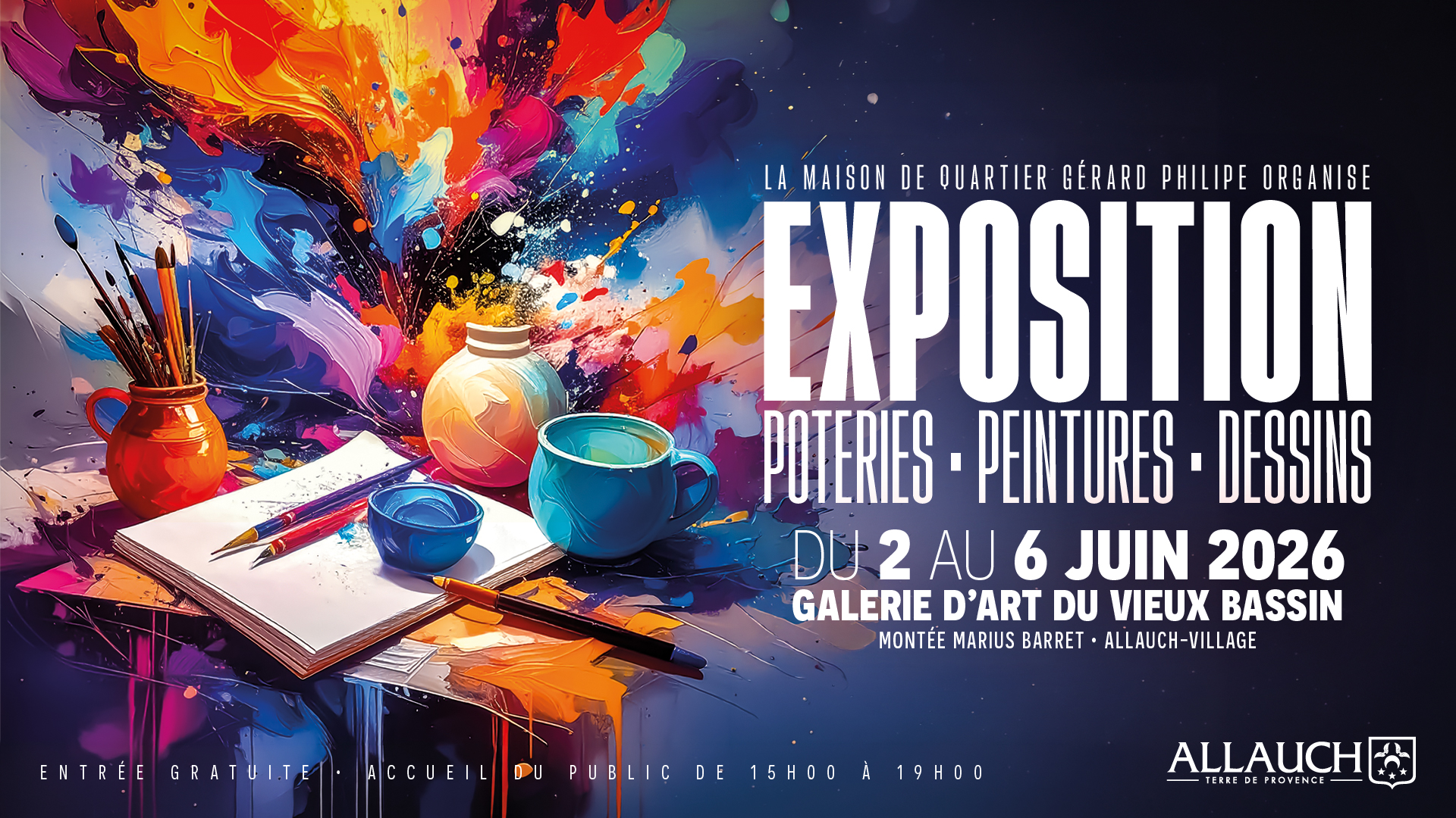 La Maison de quartier G�rard Philipe expose au Vieux-Bassin