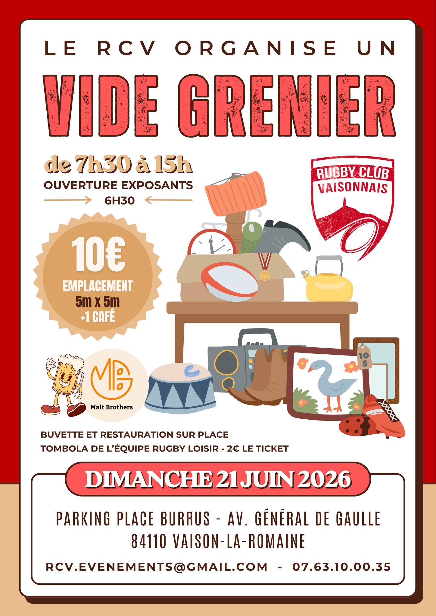 Vide grenier - Rugby Club Vaisonnais
