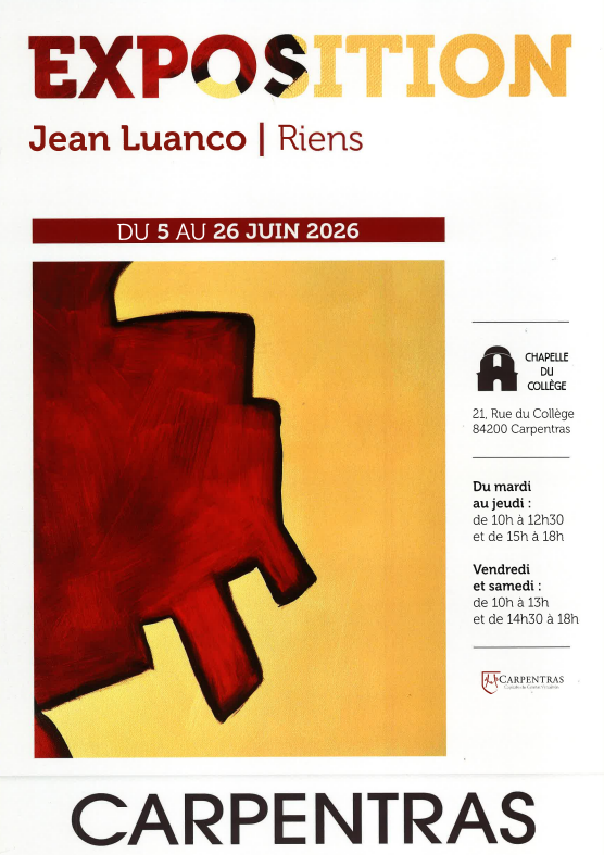 Exposition : Jean Luanco | Riens