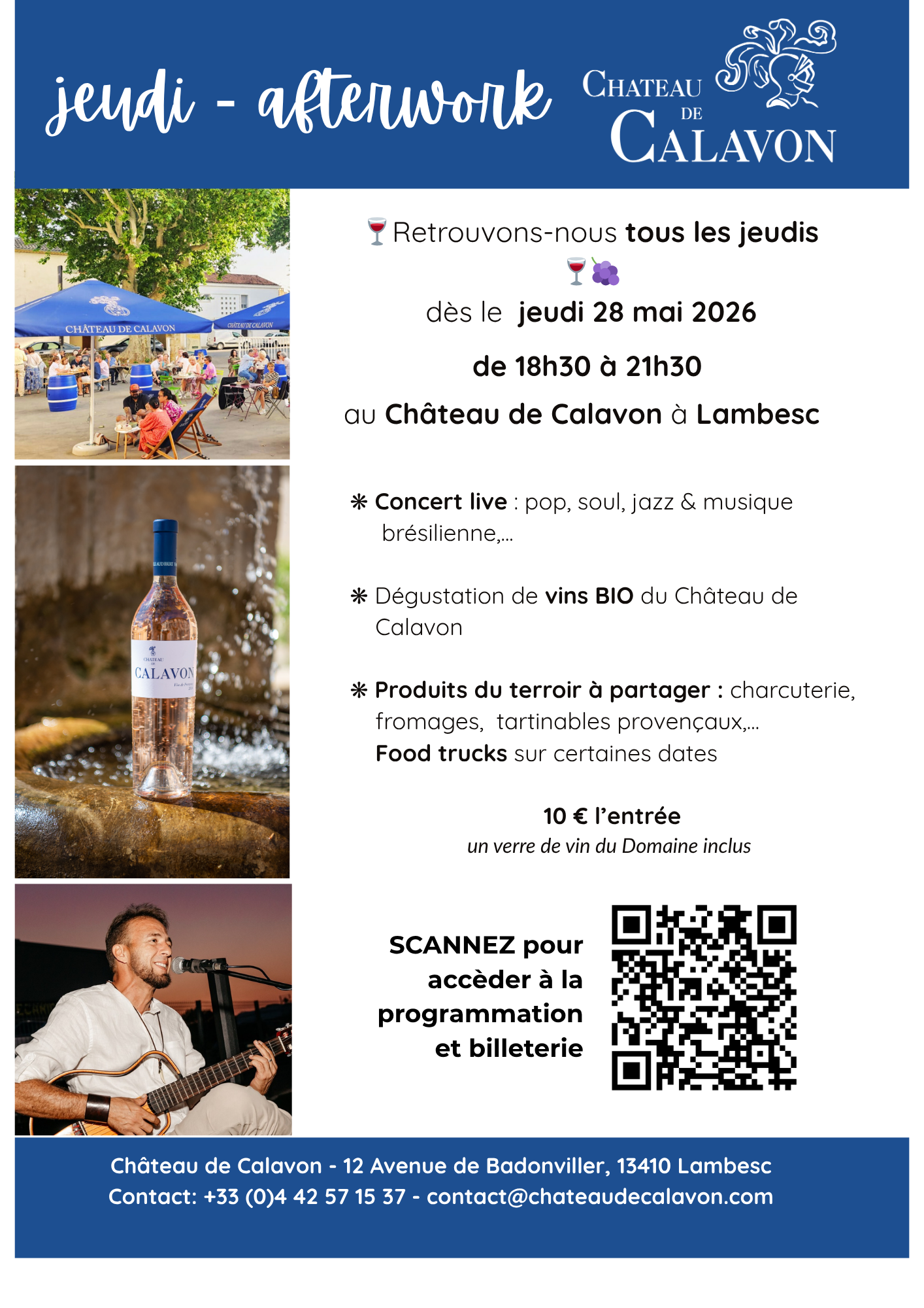 Afterwork chanson et jazz au Ch�teau de Calavon