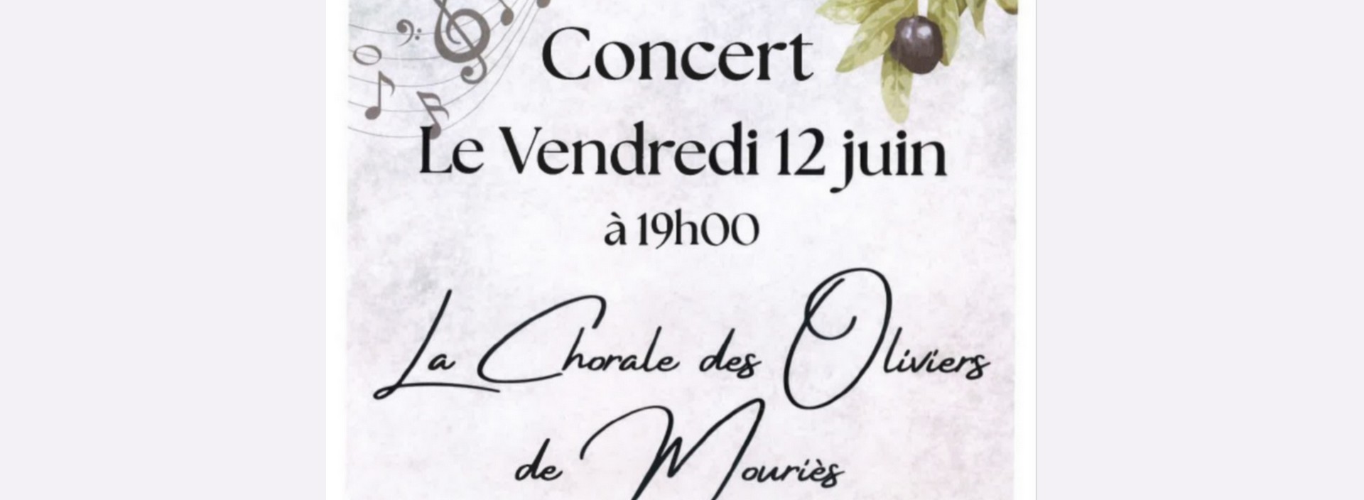 Concert de la Chorale des Oliviers