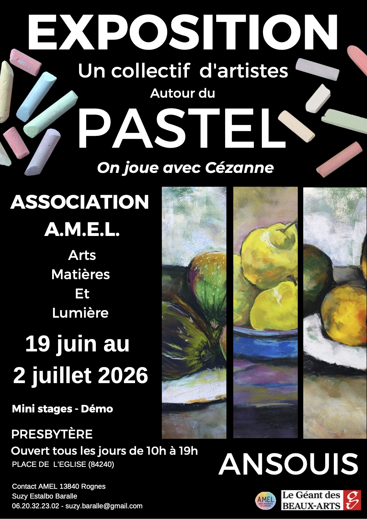 Exposition � On joue avec C�zanne � � Autour du Pastel � Ansouis