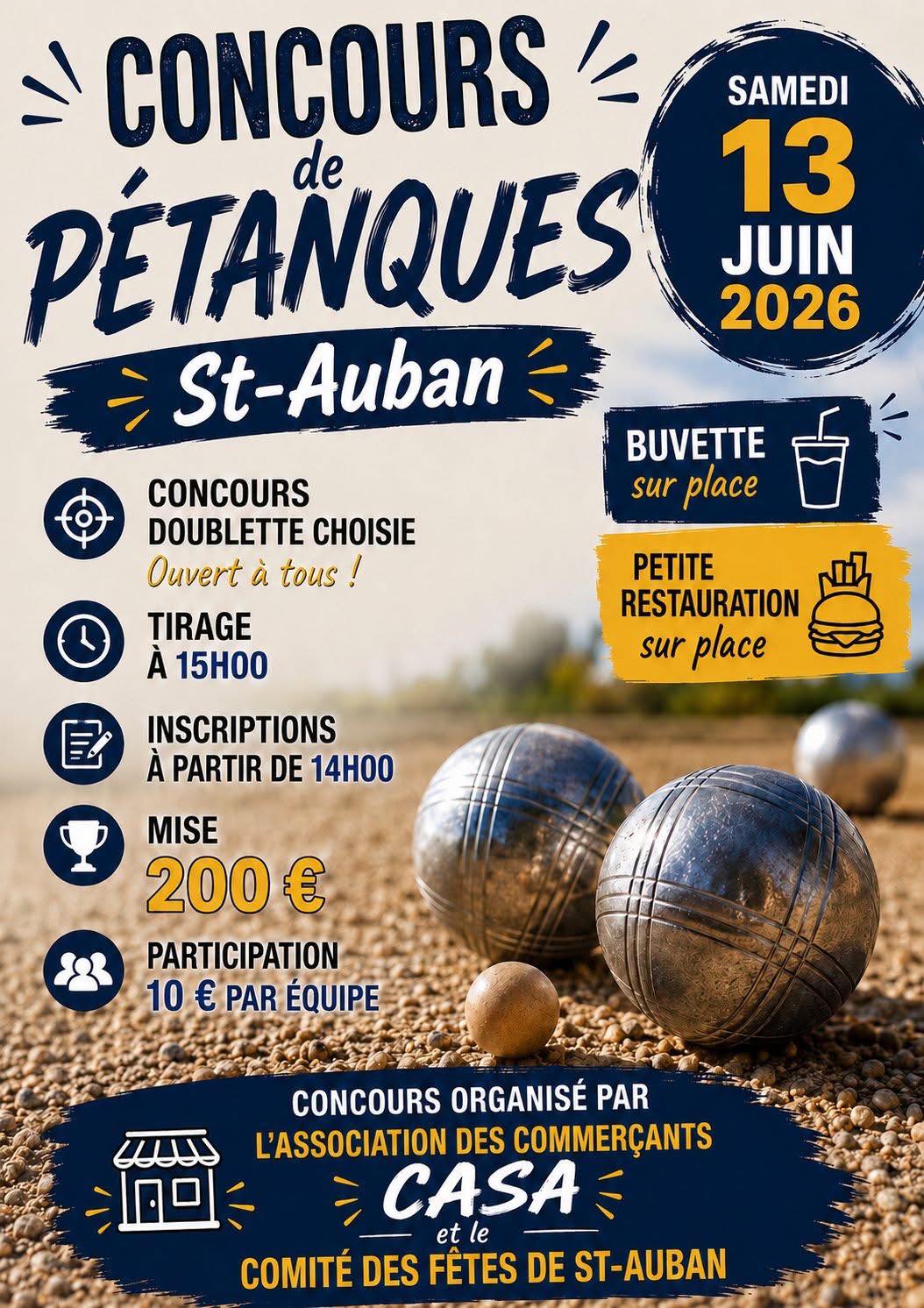Concours de p�tanque � Saint-Auban