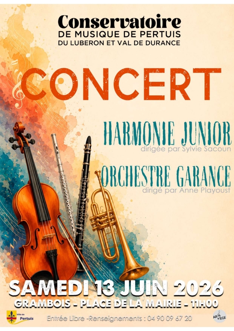 Concert Harmonie junior et orchestre Garance