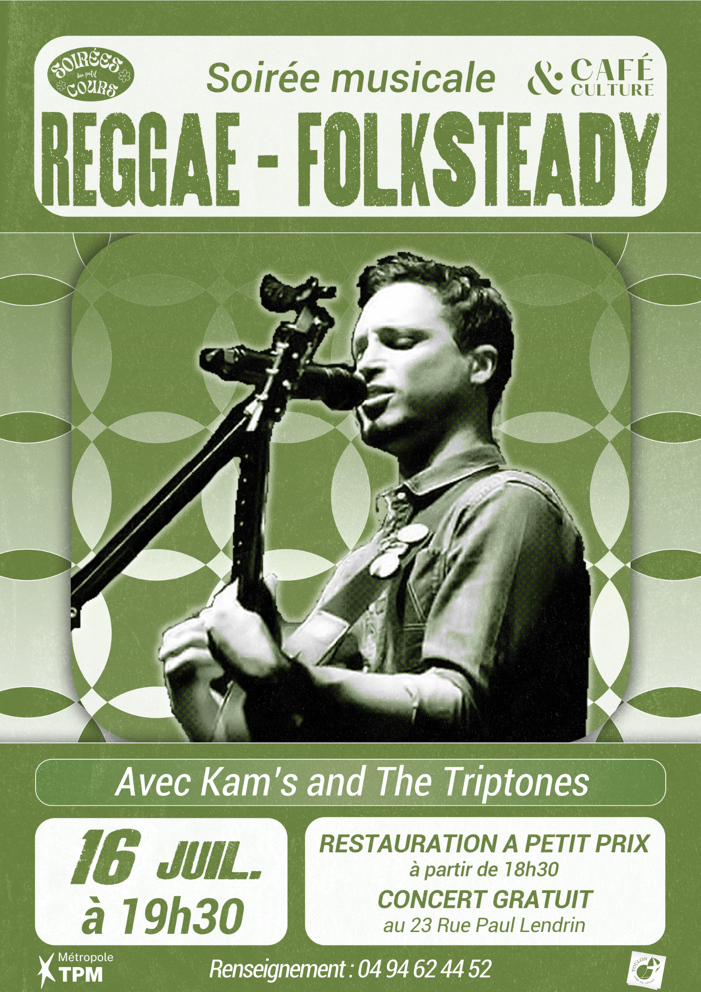 Soir�e musicale Reggae-Folskteady - Les Soir�es du Petit Cours 2026