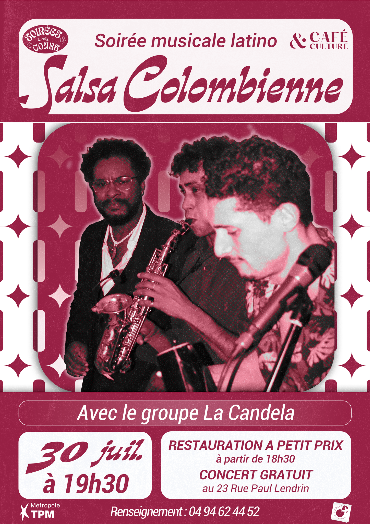 Soir�e musicale Salsa Colombienne - Les Soir�es du Petit Cours 2026