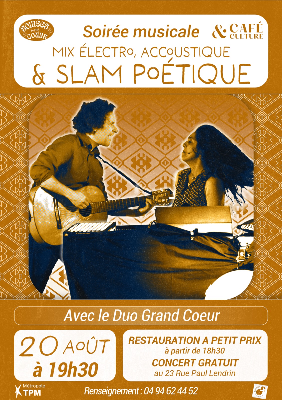 Soir�e musicale Mix �lectro, acoustique et Slam Po�tique  - Les Soir�es du Petit Cours 2026