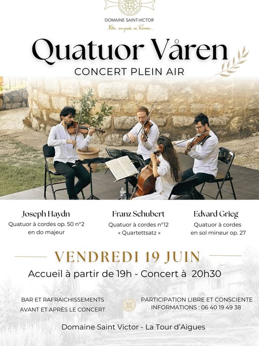 Quatuor V�ren au Domaine Saint Victor � La Tour d'AIges