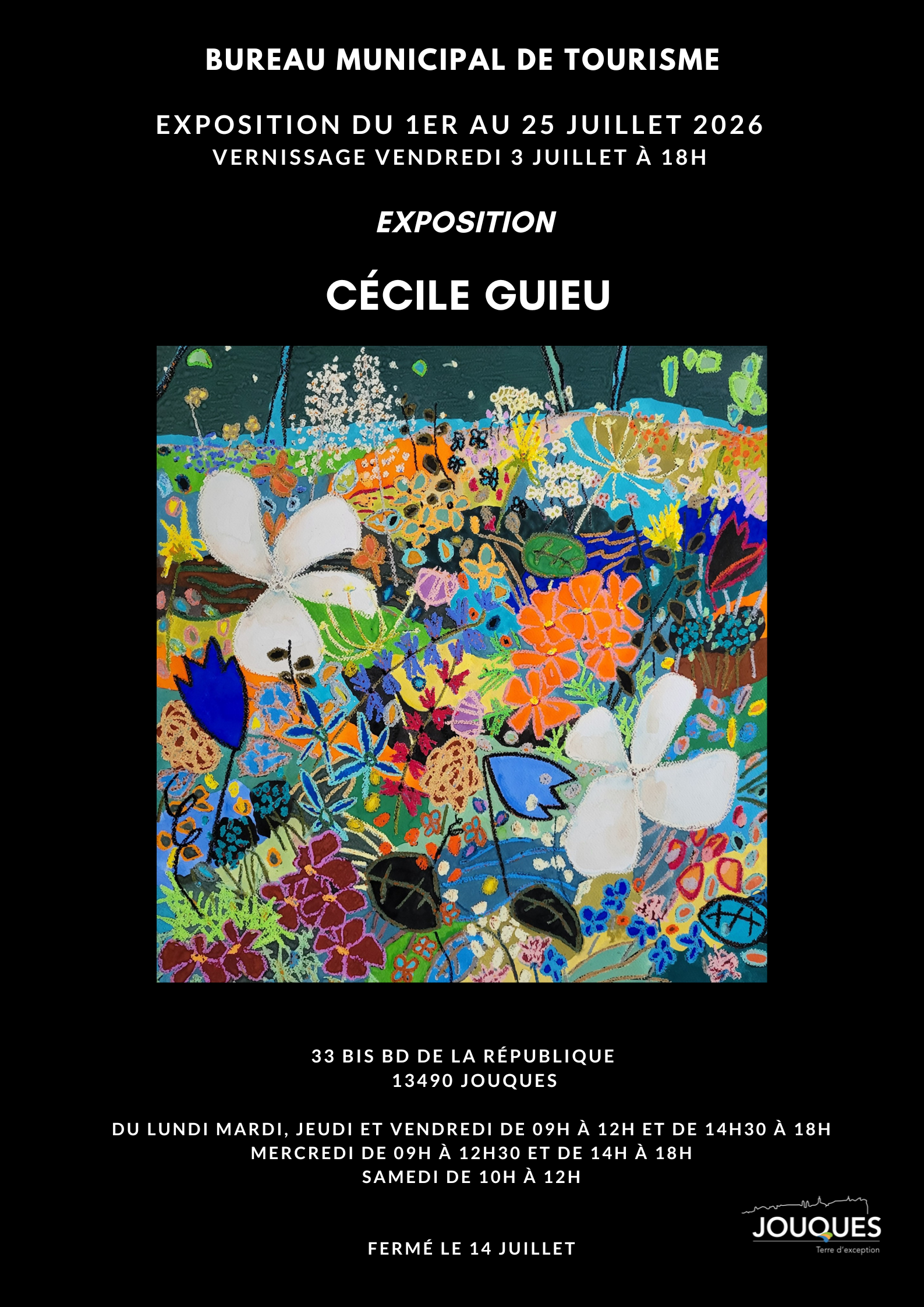 Exposition C�cile Guieu � l'office de tourisme de Jouques