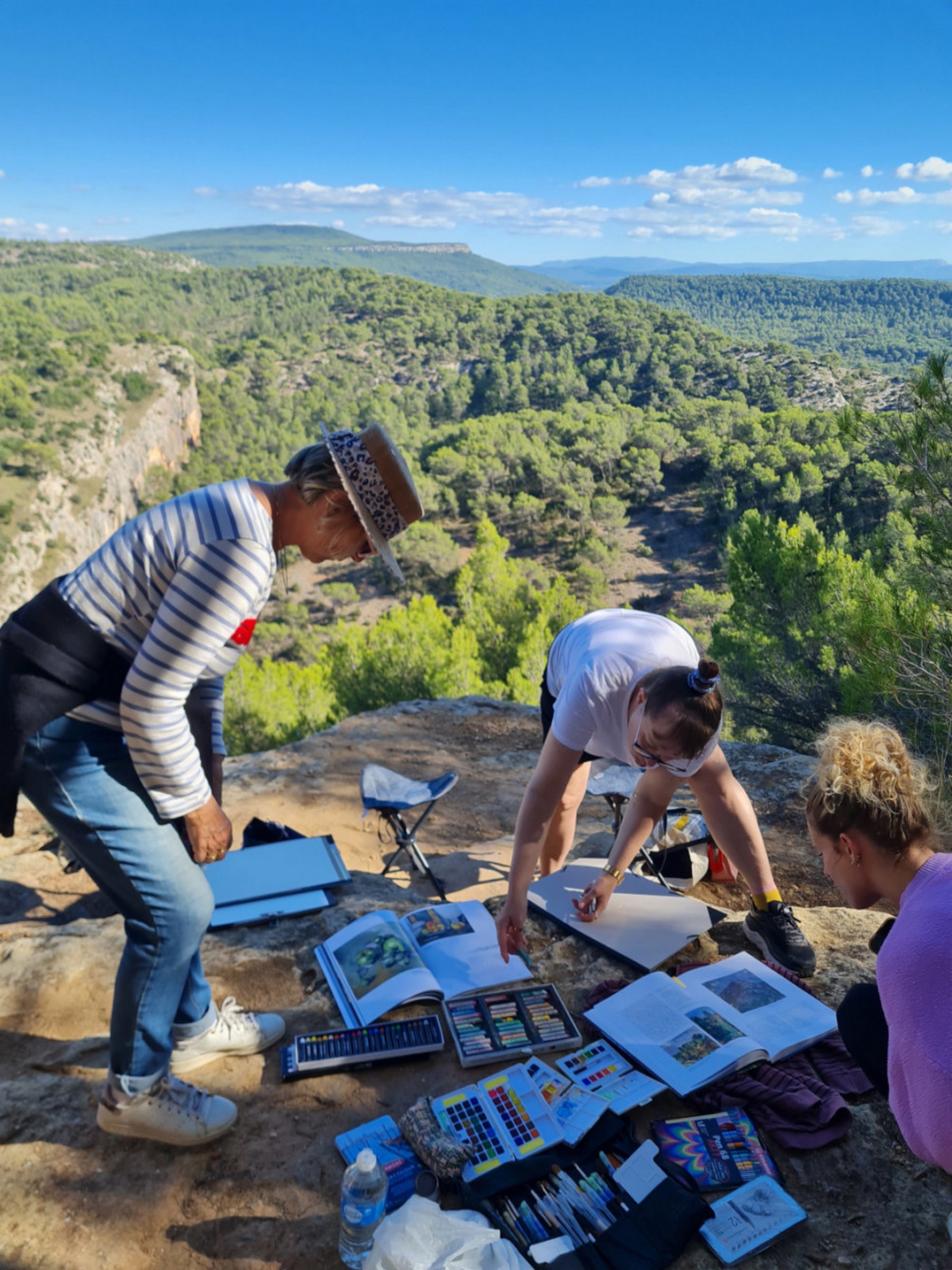 Pratique artistique en plein air � la mani�re de Cezanne