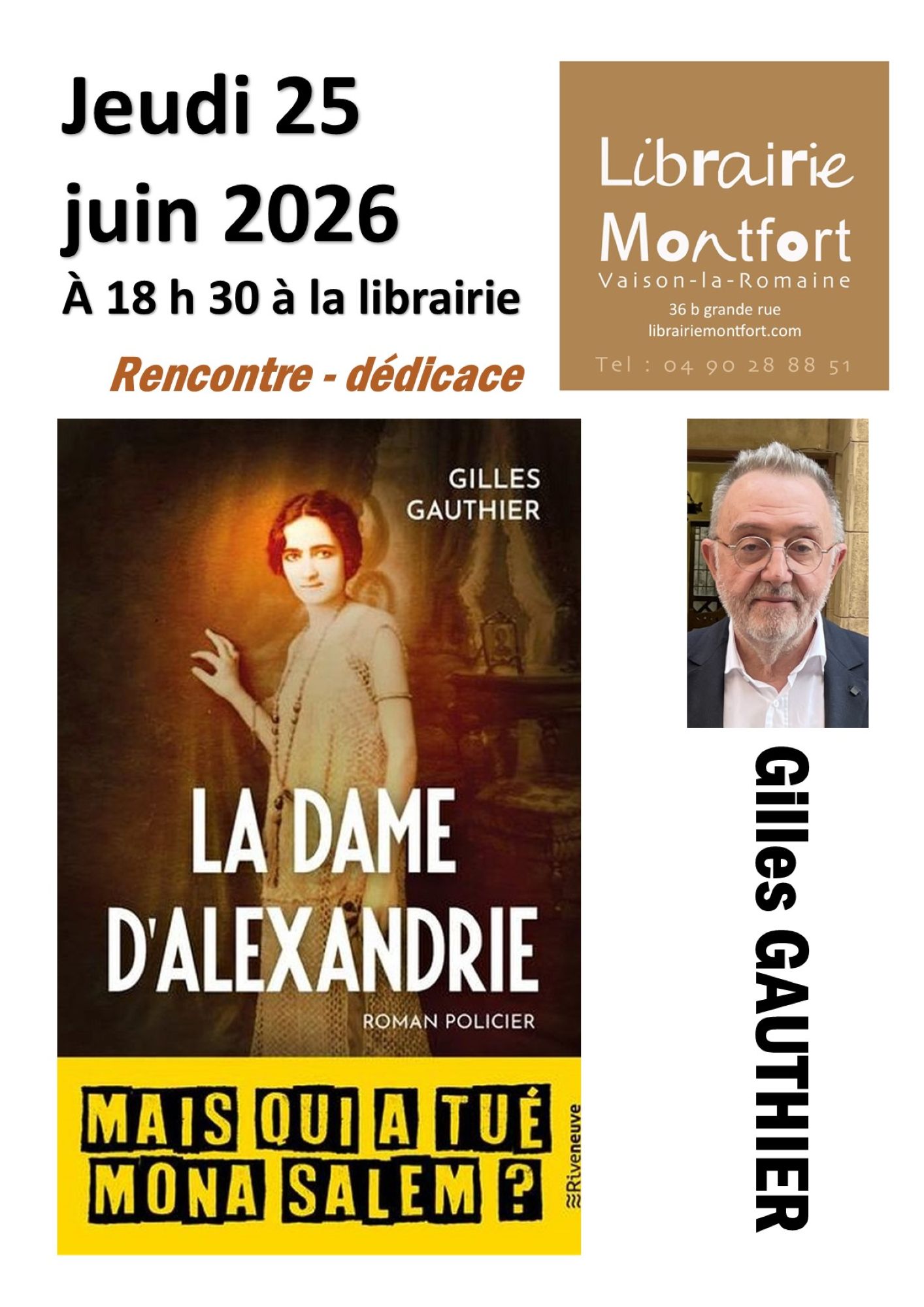Rencontre d�dicace avec Gilles Gauthier - Librairie Montfort