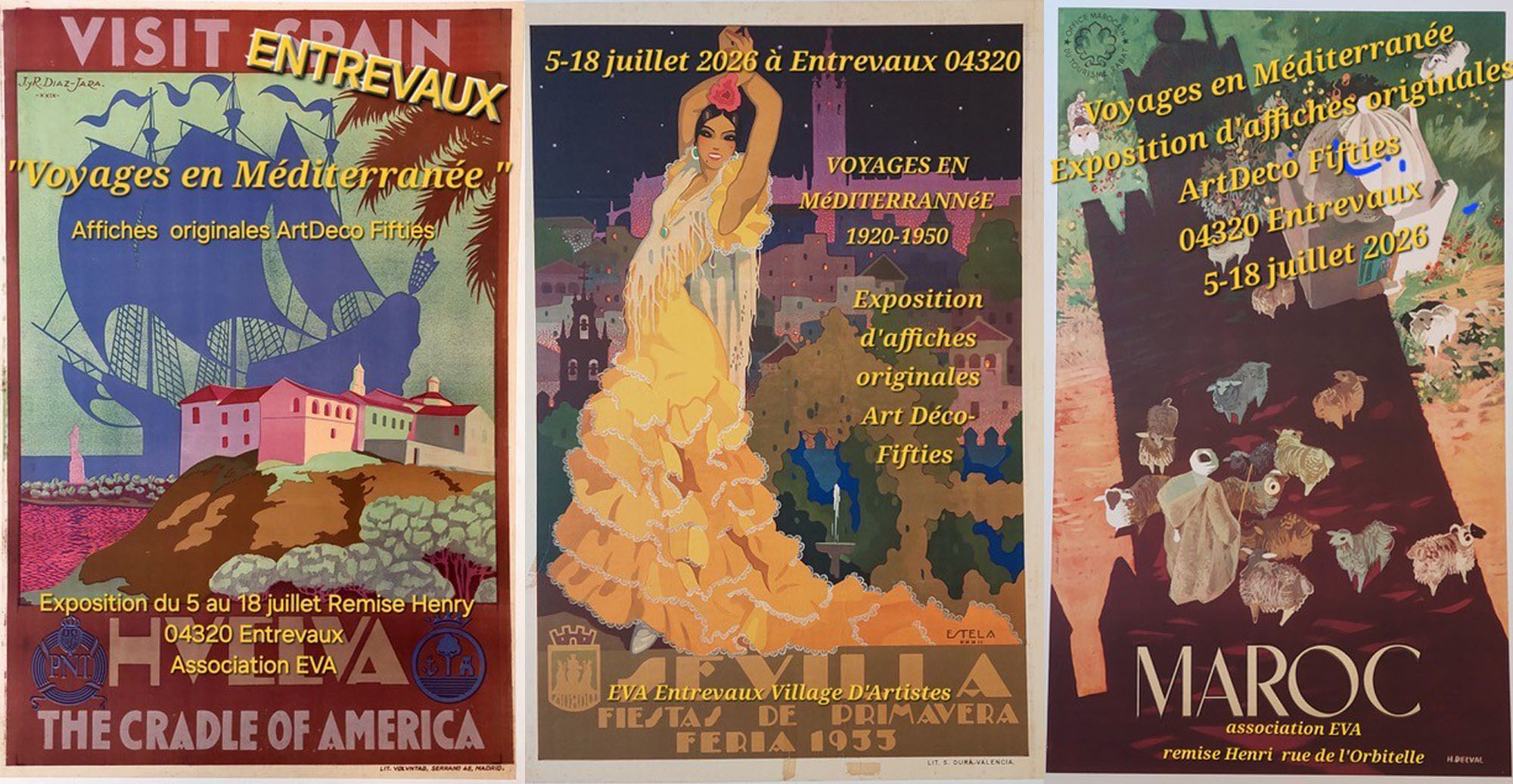 Exposition d'affiches touristiques anciennes