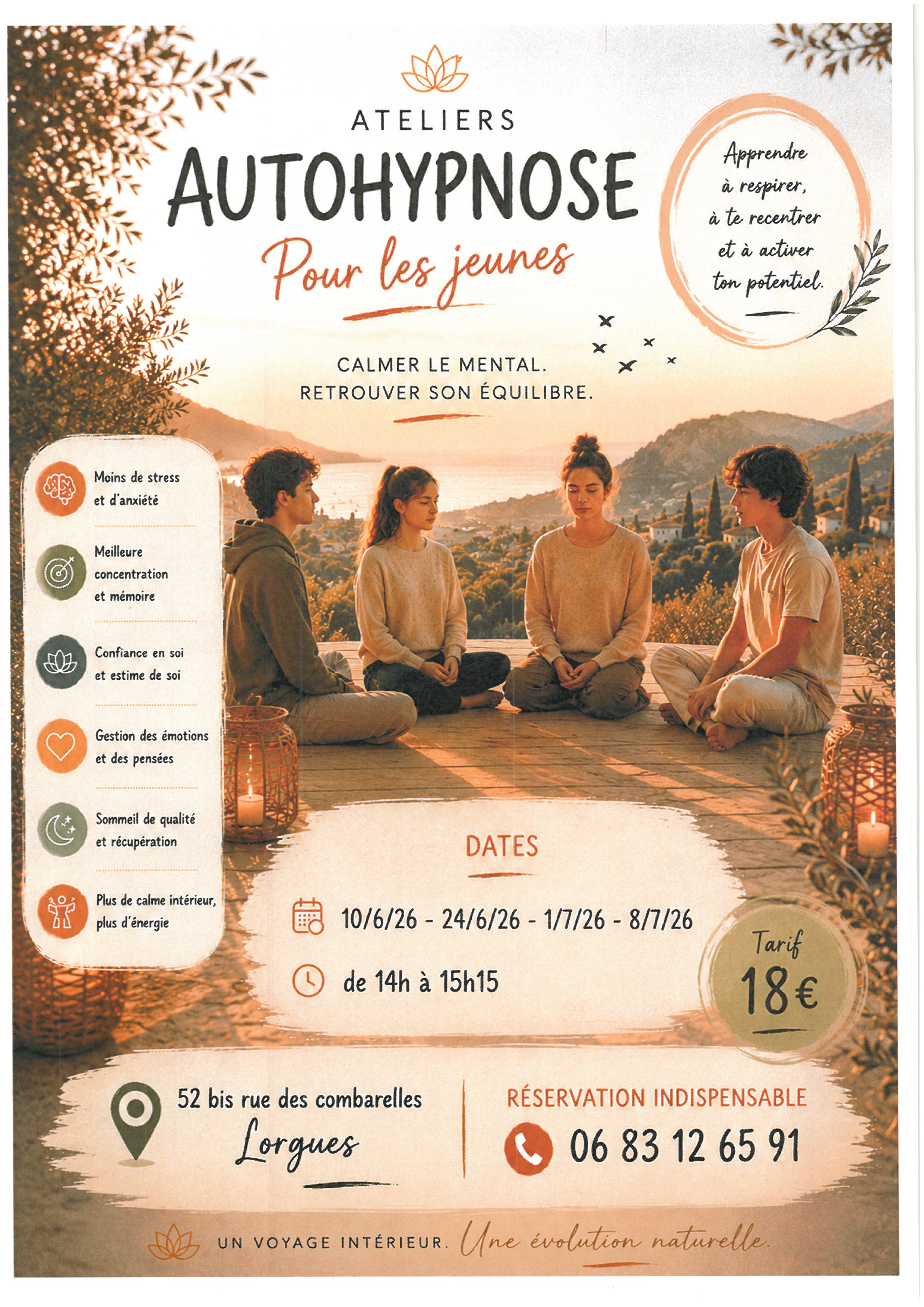 Ateliers Autohypnose pour les Jeunes et Adultes