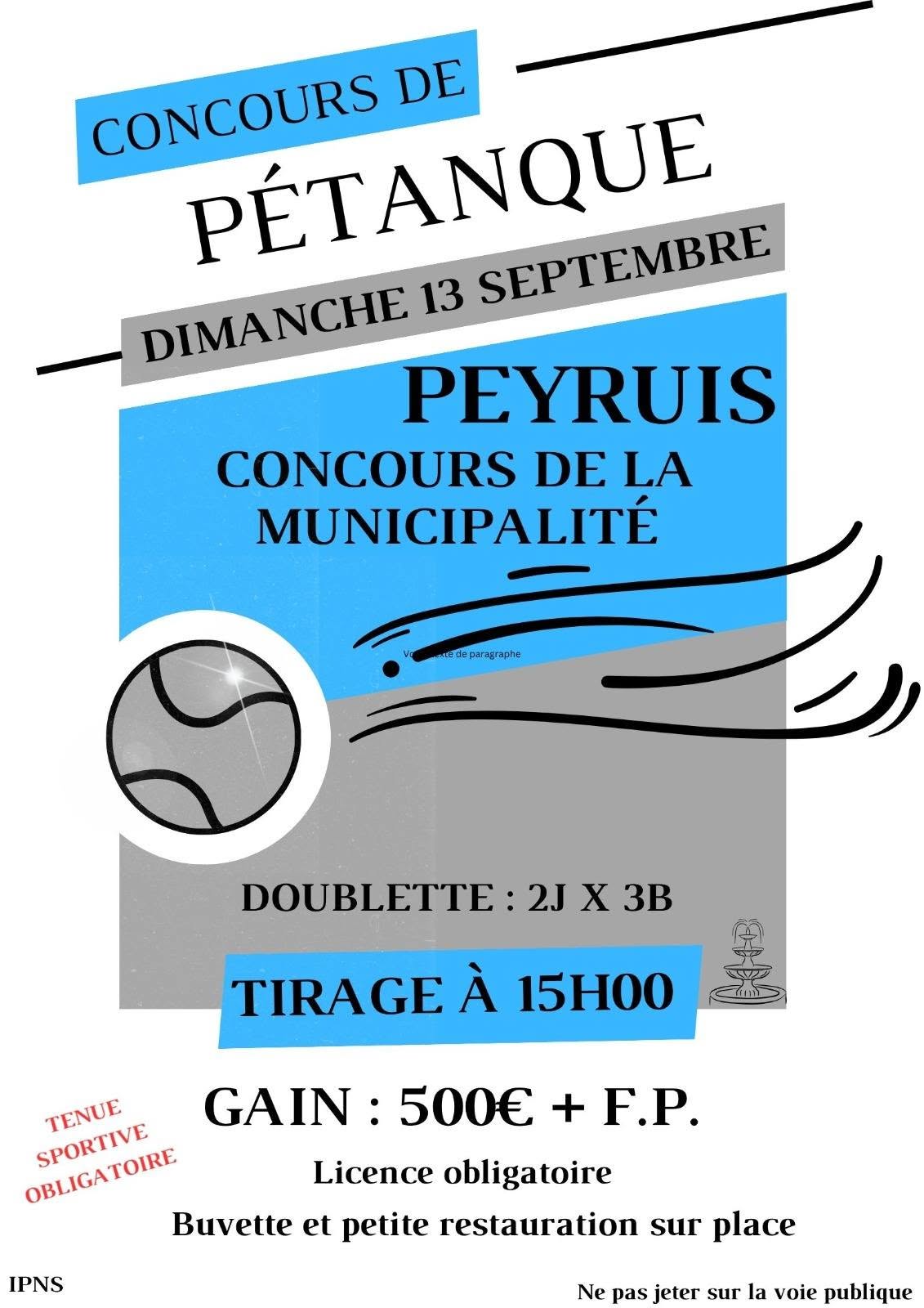 Concours de p�tanque � Peyruis